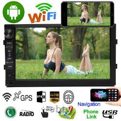 Android 8.1 2DIN 7inch Car Stereo GPS Navigation WiFi USB Radio Receiver Mirror