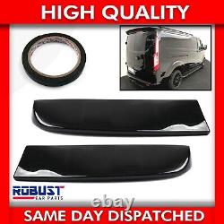 Barn Door Rear Spoiler Painted Gloss Black For Ford Transit Custom (2012-2023)