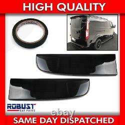 Barn Door Rear Spoiler Painted Gloss Black For Ford Transit Custom (2012-2023)