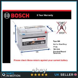 Battery fits FORD FIESTA FUSION KUGA C-MAX TRANSIT GRAND C-MAX Bosch 096