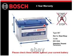 Battery fits FORD TRANSIT CONNECT C-MAX GRAND C-MAX KUGA S-MAX Bosch 067