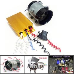 Car Electric Turbine Power Turbo Charger Booster+Controller 16.5A 52000RPM Max