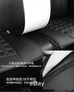 Deluxe Edition PU Car Seat Cover Cushions Pillows Set For Interior Accessories