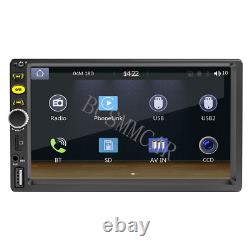 Double 2 DIN 7in Car MP5 Player Bluetooth Touch Screen Stereo Radio AUX-IN FM