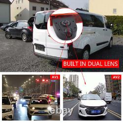 Dual Rear Brake Light Reversing Camera For Ford Transit Custom Van +7 Monitor