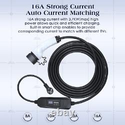 EV Charging Cable 16A Type 2 UK Plug 3 Pin Electric Vehicle Car Charger 3.7kw