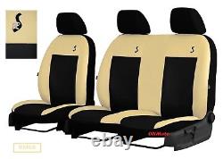 Eco-Leather Tailored Seat Covers 2+1 FORD TRANSIT CUSTOM TREND SPORT 2018 2019