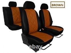 Eco-Leather Tailored Seat Covers FORD TRANSIT CUSTOM DOUBLE CAB 2017 2018 2019