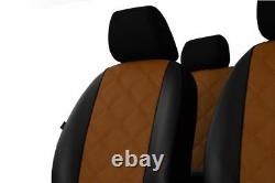 Eco-Leather Tailored Seat Covers FORD TRANSIT CUSTOM DOUBLE CAB 2017 2018 2019