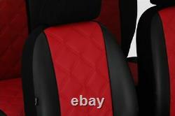 Eco-Leather Tailored Seat Covers FORD TRANSIT CUSTOM DOUBLE CAB 2017 2018 2019