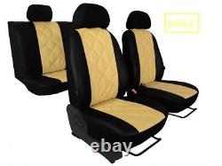 Eco-Leather Tailored Seat Covers FORD TRANSIT CUSTOM DOUBLE CAB 2017 2018 2019