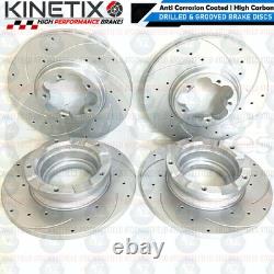 FOR FORD TRANSIT FRONT REAR DRILLED GROOVED BRAKE DISCS MINTEX PADS WIRE 288mm