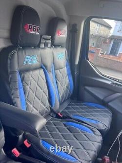 FORD TRANSIT CUSTOM mk8 2019 -2023 ECO LEATHER SEAT COVERS TAILORED THE BEST ON