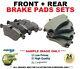 FRONT + REAR AXLE BRAKE PADS for FORD TRANSIT CUSTOM Box 2.2 TDCi 2012-on