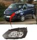 Fits Ford TRANSIT CUSTOM 2012-2018 HEADLIGHT HEADLAMP With MOTOR BLACK TYPE Left