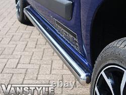 Fits Ford Transit Custom 18 76mm Swb Side Bars Stainless Steel Chrome Polished