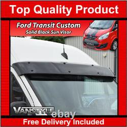 Fits Ford Transit Custom Black Acrylic Dark Sunvisor Sun Visor Wind Deflector