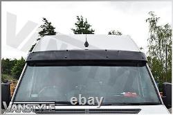 Fits Ford Transit Custom Black Acrylic Dark Sunvisor Sun Visor Wind Deflector