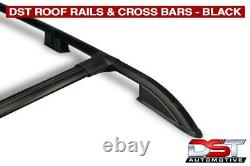 Fits Ford Transit Custom Black Roof Rack Rails & 3 Crossbar Set Lwb