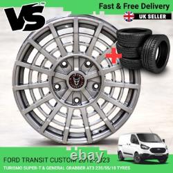 Fits Ford Transit Custom Wolfrace Turismo Super-t Silver 18 & Grabber At3 Tyres