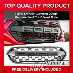 Fits Genuine Ford Transit Custom 2018 F150 Style Front Grille Matte Black Trail