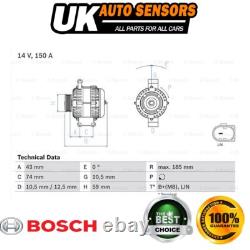Fits Transit Custom Boxer Relay 2.1 2.2 dCi HDi + Other Models Bosch Alternator