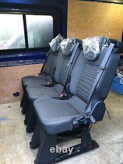 Folding Removable Triple Bench Seats FORD CUSTOM TRANSIT SEATS BRAND NEW
