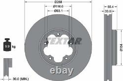 For Ford Genuine OE Front Brake Discs Pair Coated Vented 92320303 Textar 288 mm