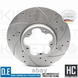 For Ford Transit 2.0 Ecoblue 21- Drilled Grooved Front Brake Discs Pair