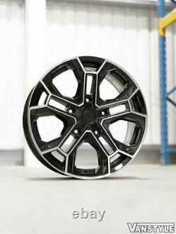 For Ford Transit Custom 18 Vlr-st Black & Polished Load Rated 20 Wheel 255/35