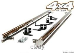 For Ford Transit Custom 2012+ Stainless Steel Side Steps Bars Set 3 SWB