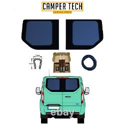 For Transit CUSTOM BARN DOOR Rear Door Windows WITH Bonding Kit and Utrim