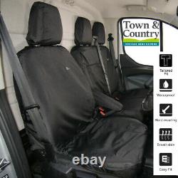 Ford Transit CUSTOM Seat Covers WATERPROOF TAILORED TCSBLK TOWN & COUNTRY