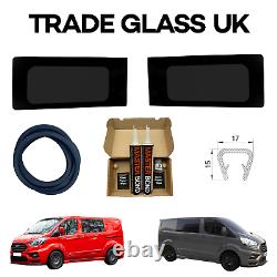 Ford Transit CUSTOM Tinted Side Windows WITH FITTING KIT And U TRIM