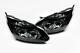 Ford Transit Custom 12- Black Headlights Headlamps Set Pair Driver Passenger