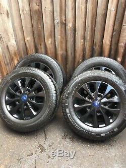 Ford Transit Custom 16 Alloy Wheels Excellent Tyres Gloss Black Mk8 Mk7 Mk6