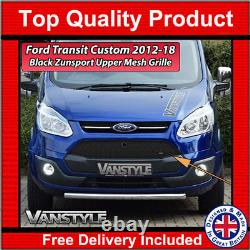 Ford Transit Custom 2012-2018 Front Upper Grille Black Mesh Zunsport Grill Trim