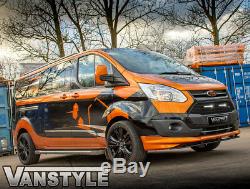 Ford Transit Custom 2012-2018 Sport Style Lower Front Splitter Black Lip Add-on