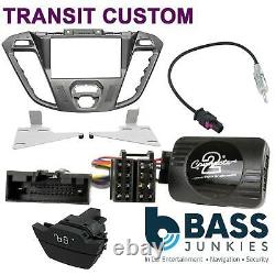 Ford Transit Custom 2012 On Car Stereo Double Din Fascia & Steering Kit CTKFD41C