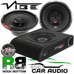 Ford Transit Custom 2012 On Vibe 900W Underseat Sub & Front Door Car Speaker Kit