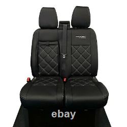 Ford Transit Custom 2013+ Tailored Leatherette Front Seat Covers & Logo 583