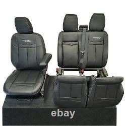 Ford Transit Custom 2013+ Tailored Leatherette Front Seat Covers & Logo 601