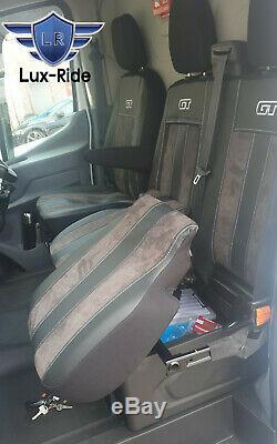 Ford Transit Custom 2014-2020 Artificial Leather & Alicante Tailored Seat Covers