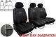 Ford Transit Custom 2017 2018 2019 Art. Leather & Alicante Tailored Seat Covers