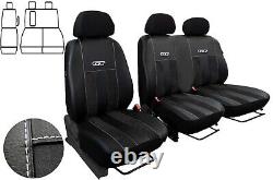 Ford Transit Custom 2017 2018 2019 Art. Leather & Alicante Tailored Seat Covers