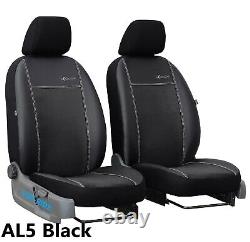 Ford Transit Custom 2018 -2023 Art. Leather & Alicante Tailored 2 Seat Covers