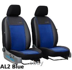 Ford Transit Custom 2018 -2023 Art. Leather & Alicante Tailored 2 Seat Covers