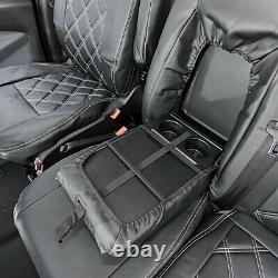 Ford Transit Custom (2018) Leatherette Front Seat Covers & All Mats 454 455 237