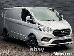 Ford Transit Custom 2018 Sport Style Lower Front Splitter & Black Lip Add-on