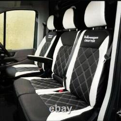 Ford Transit Custom 2020 2021 2022 Alcantara/ Eco Leather Car Seat Covers 2+1